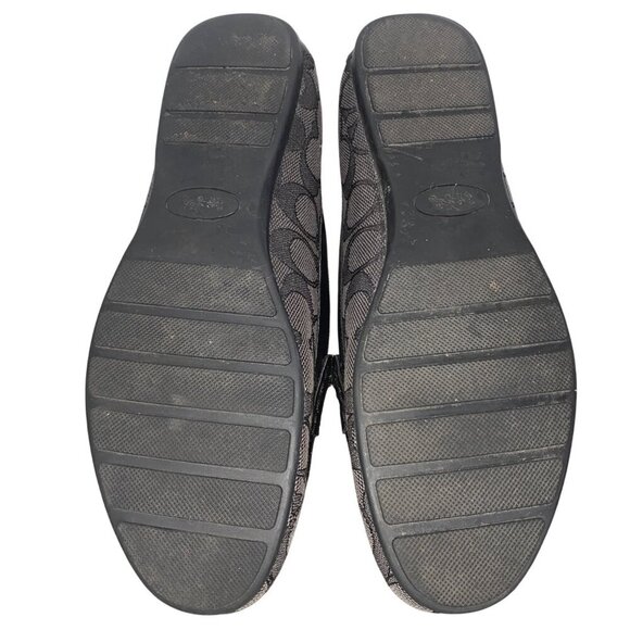 Coach signature olive loafers shoes driving moccasin women’s 7.5 gray black - Picture 11 of 12